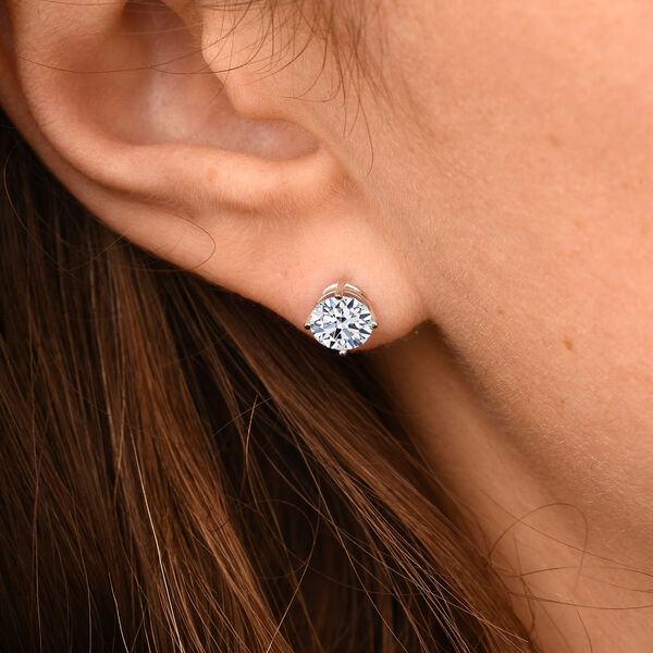 LUXURIANT VS-GH Labor Diamant Ohrringe in 585 Wei&szlig;gold - 2 ct. image number 2