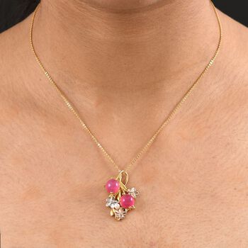 D'Joy Maulbeer Mondstein, S&uuml;&szlig;wasser Perle (3 mm) Anh&auml;nger mit Kette, ca. 45 cm 925 Silber platiniert, 925 Silber YG und RG und PE