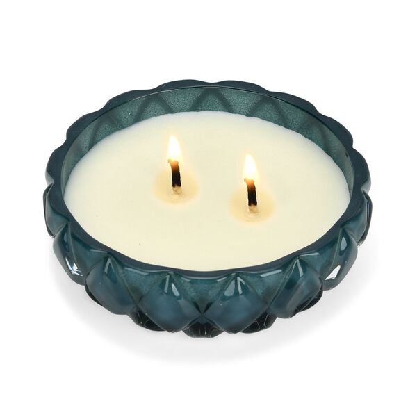 The 5th Season: Premium Kollektion Duftkerze im orientalischem Glas, 20h Brenndauer, Petrol