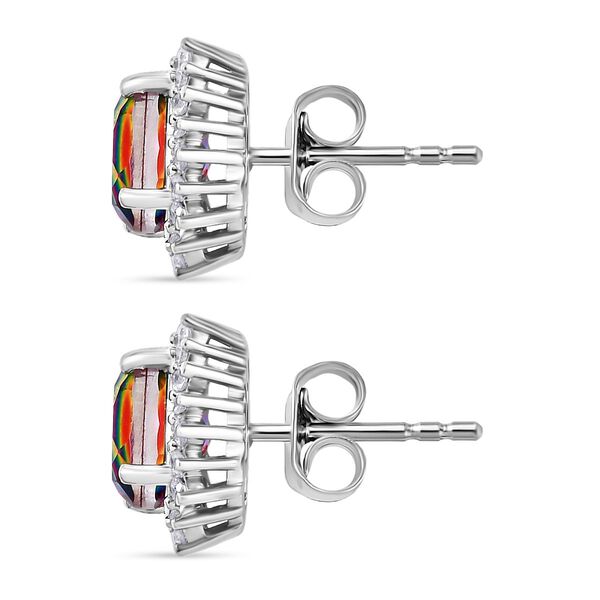 Nebel Quarz und Zirkon Ohrringe - 2,34 ct. image number 4