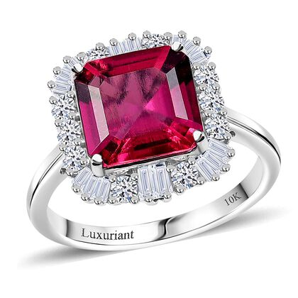 LUXURIANT DIAMOND - AAA Lab Grown Bixbit, Lab Grown Diamant Ring 417 Gold (Gr&ouml;&szlig;e 16.50) ca. 3,51 ct