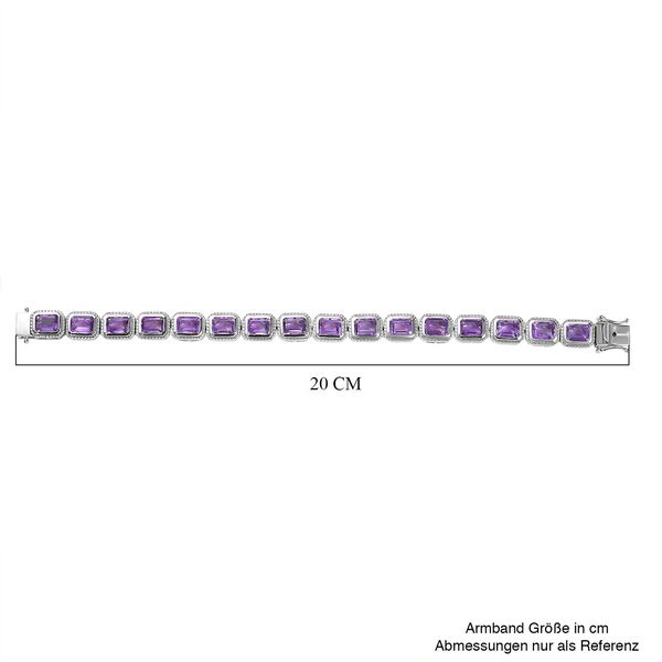 Zeitlose Art Kollektion - AA Rose De France Amethyst Armband, ca. 19 cm 925 Silber rhodiniert ca. 25.12 ct image number 5