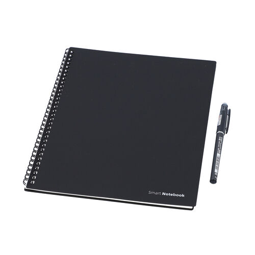 Smartnote - wiederverwendbares Notizbuch B5, Stift und Radiergummi, Schwarz image number 0