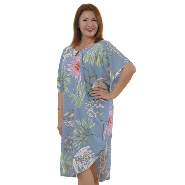 TAMSY - bedruckter Kaftan, One Size, Regenwald image number 3