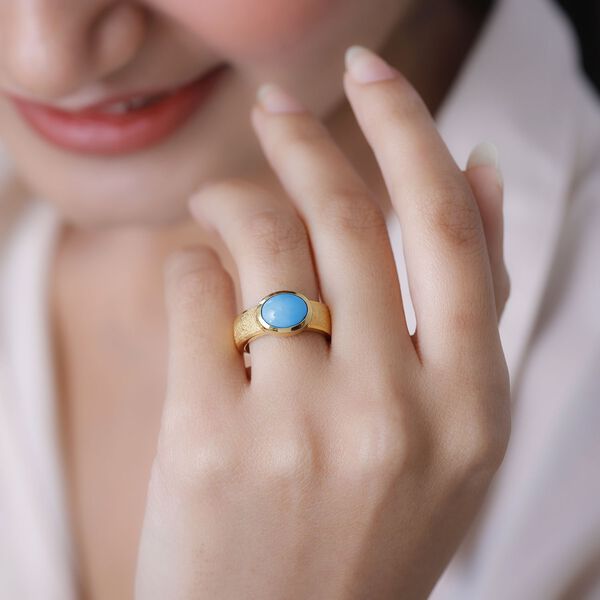 Amerikanischer nat&uuml;rlicher Sleeping Beauty T&uuml;rkis-Ring - 1,44 ct. image number 3