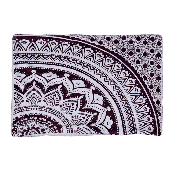 SERENITY NIGHT: 3er-Set - kuschelige Steppdecke und 2 Kissenbez&uuml;ge mit rotem Mandala-Muster&nbsp; image number 4