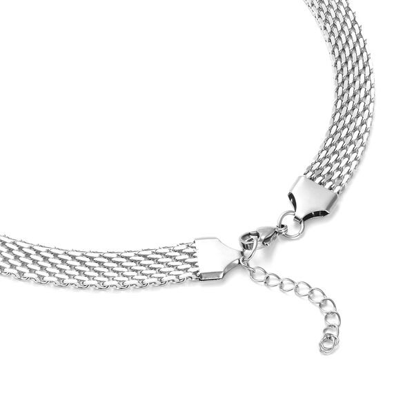 Simulierter Gr&uuml;ner Diamant Halskette40+10 cm Edelstahl ca. 24,40 ct image number 2