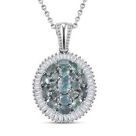 Alexandrit Schmuckset 925 Silber rhodiniert ca. 1,53 ct.