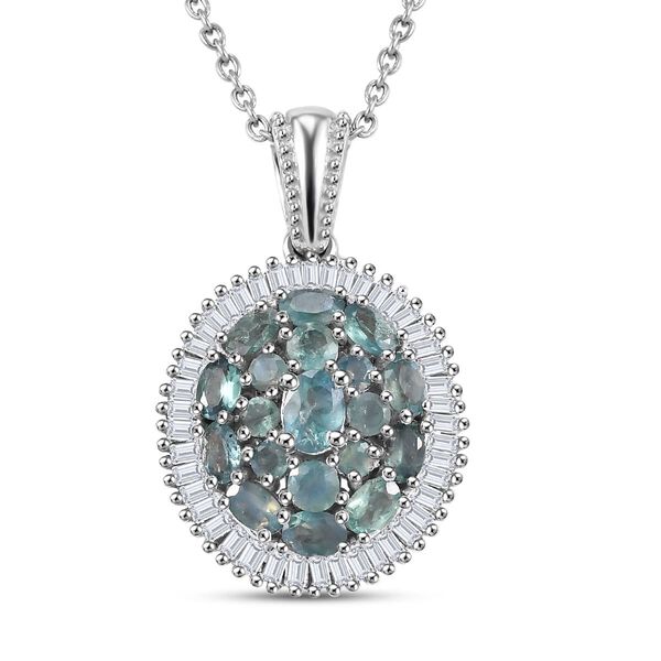 D'Joy Alexandrit und Diamant Anhänger mit 50cm Kette - 1,53 ct. image number 0