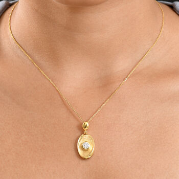 Moissanit Anh&auml;nger mit 50cm Kette - 0,43 ct.