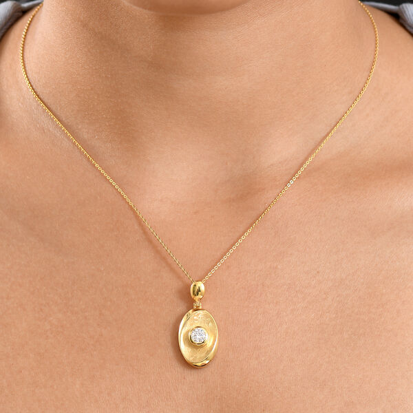 Moissanit Anh&auml;nger mit 50cm Kette - 0,43 ct. image number 3