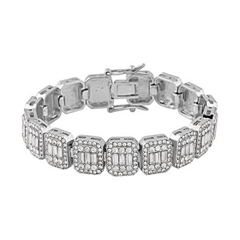 Wei&szlig;es Kristall-Armband ca. 18.5 cm