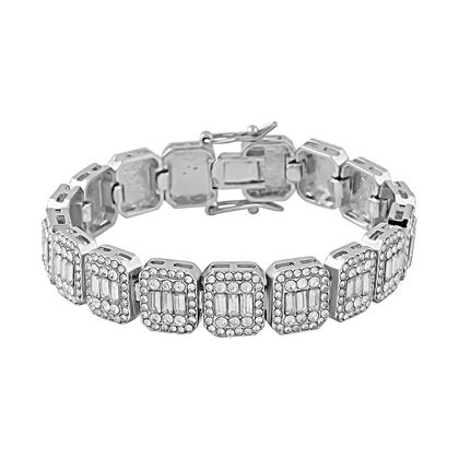 Wei&szlig;es Kristall-Armband ca. 18.5 cm