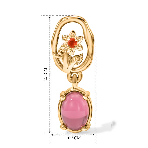 D'Joy Flamingo Mondstein und Feueropal Ohrringe - 1,66 ct. image number 5