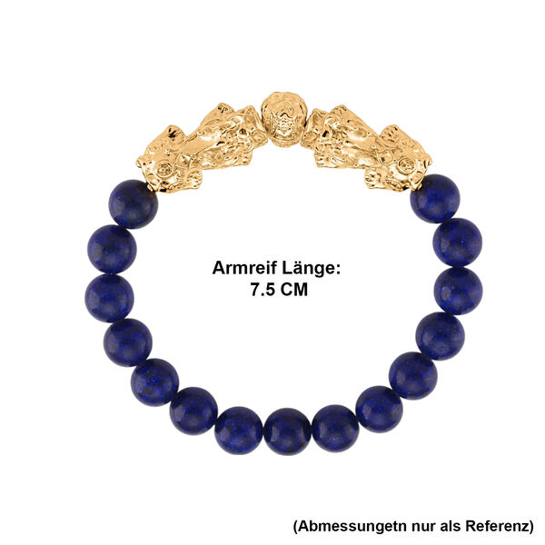Lapislazuli Armband, flexibel, vergoldet ca. 150.00 ct image number 3