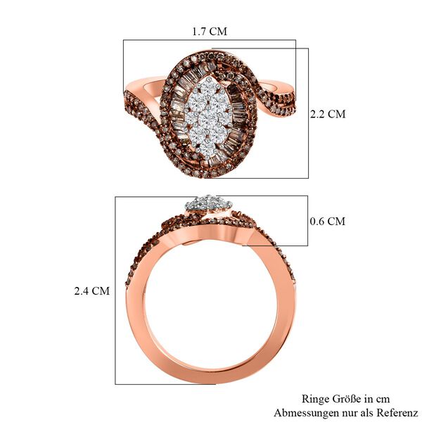 GP Royal Kollektion - Weißer, Champagner Diamant und blauer Saphir-Ring - 1 ct. image number 7