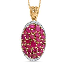 Afrikanischer Rubin Anhänger mit 50cm Kette - 6,49 ct.
