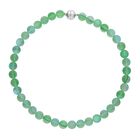 Grüne Glashalskette mit Glanzeffekt, ca. 50?cm