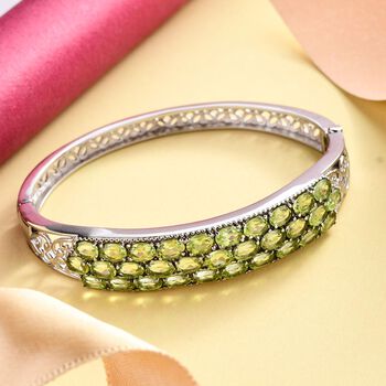 Nat&uuml;rlicher Peridot Armreif, 19 cm - 15,32 ct.