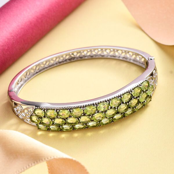 Natürlicher Peridot Armreif, 19 cm - 15,32 ct. image number 2