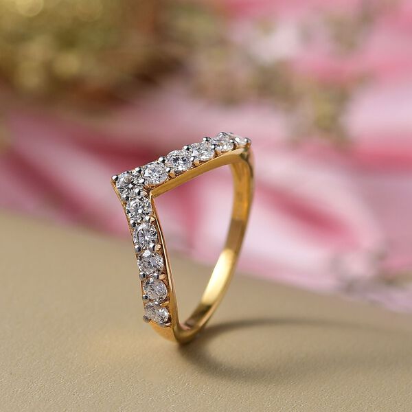 D'Joy Moissanit Ring, 925 Silber vergoldet - 0,68 ct. image number 1