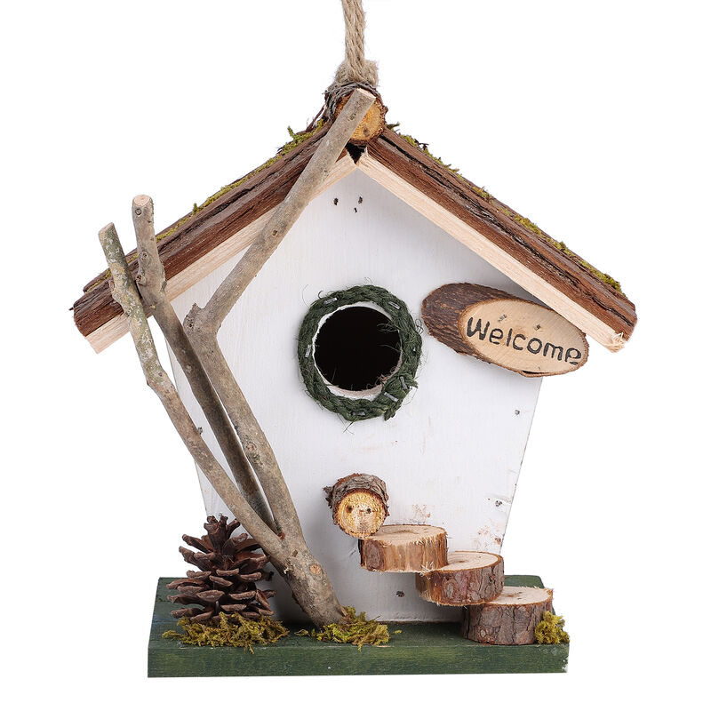 Handgefertigtes Vogelhaus aus Naturholz und MDF image number 0