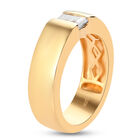 88 Facetten Moissanit Ring 925 Silber Gelbgold Vermeil  ca. 0,62 ct image number 4