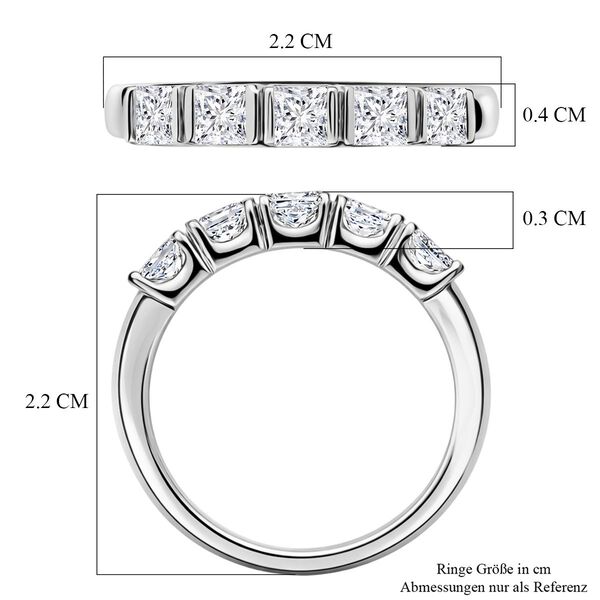 LUXURIANT DIAMOND - Lab Grown Diamant SI-GH SGL zertifiziert Ring 925 Silber Rhodiniert (Gr&ouml;&szlig;e 17.00) (10-15 Werktage Lieferzeit) ca. 1.00 ct image number 6