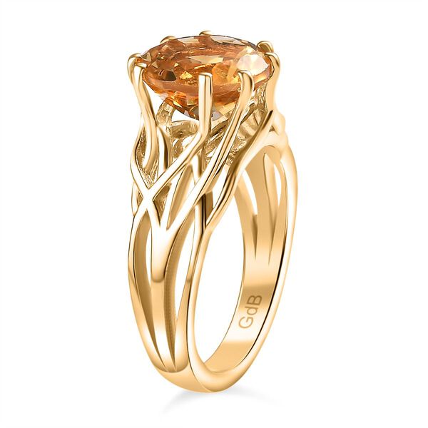 AA Citrin Ring, Messing, (Gr&ouml;&szlig;e 17.00) ca. 3.37 ct image number 5