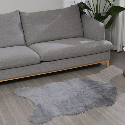 Superweicher Teppich, Anti-Rutsch-Material, 60 x 90 cm, hellgrau image number 0