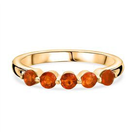 D'Joy AA Salamanca Feueropal Ring 925 Silber 750 Gelb Vergoldet (Größe 17.00) ca. 0,41 ct