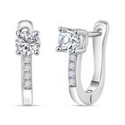 RADIANTA GRA zertifiziert Moissanit (D-VVS) Ohrringe 925 Silber rhodiniert ca. 0.54 ct