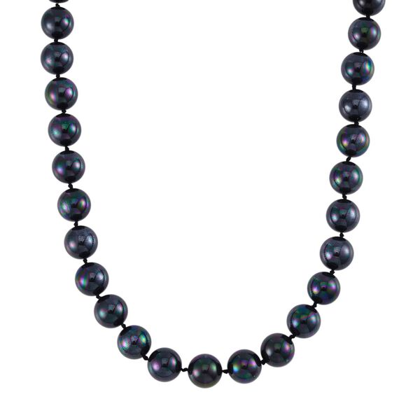 Rosa Muschelkernperle Halskette ca. 50 cm Reiner Edelstahl