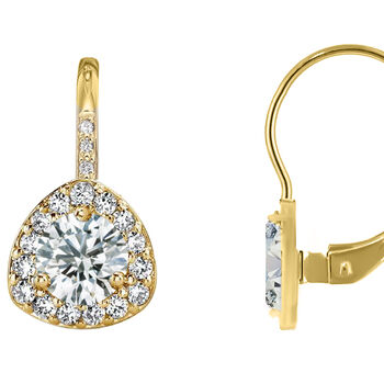 AAA Zirkonia Ohrringe Messing vergoldet