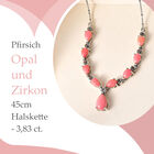 Blush Pfirsich Opal und Zirkon Halskette - 3,83 ct. image number 3