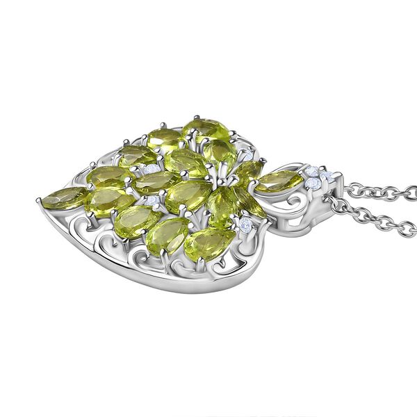 Peridot Schmuckset ca. 50 cm Edelstahl ca. 3,75 ct. image number 4