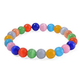 Flexibles mehrfarbiges Katzenaugen Armband mit Chatoyance-Effekt
