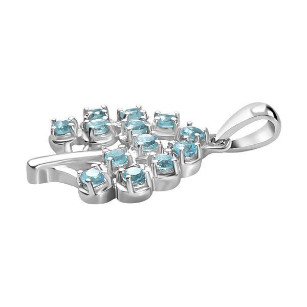 Paraiba-Apatit Anh&auml;nger 925 Silber platiniert ca. 1.00 ct image number 4