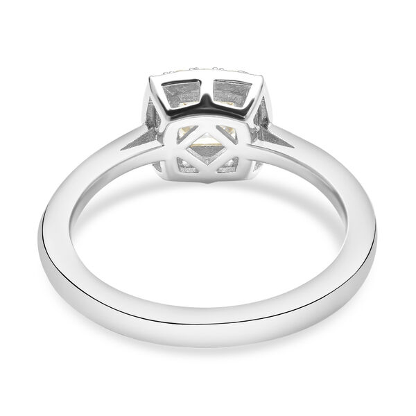 Moissanit-Ring, 925 Silber Platin  ca. 1,20 ct image number 5