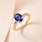 AAA Tansanit und Diamant Ring in 585 Gold -1,94 ct. image number 1