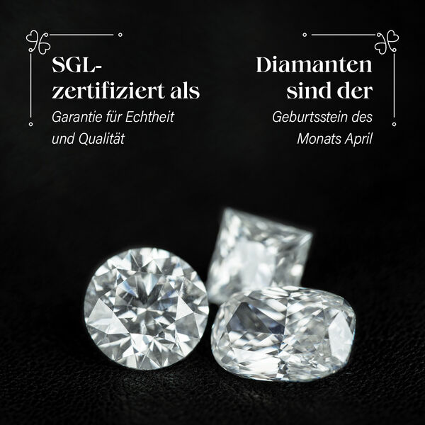 LUXORO klassischer SGL zertifizierter I1 GH Diamant-Boot-Ring in 585 Weißgold - 1 ct. image number 4