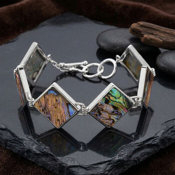 Abalone Muschel Armband ca. 19 cm mit 2.5 cm extender, Reine Legierung