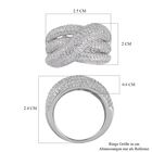 Weißer Zirkon Ring, 925 Silber rhodiniert (Größe 16.00) ca. 2.76 ct image number 6