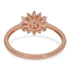 Natürlicher Rosa Diamant Ring 925 Silber Roségold Vermeil image number 4
