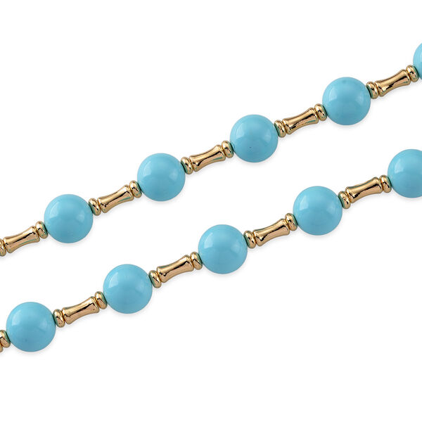 Sleeping Beauty Farbe Muschelkernperle Halskette ca. Flexibles cm Reine Legierung gelb vergoldet 480.00 ct image number 5
