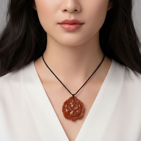 Rote Jade Halskette Flexibles(ca. 71 cm) ca. 120,00 ct. image number 3