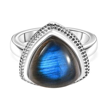 AAA Labradorit Ring Edelstahl (Gr&ouml;&szlig;e 16.00) ca. 7,60 ct