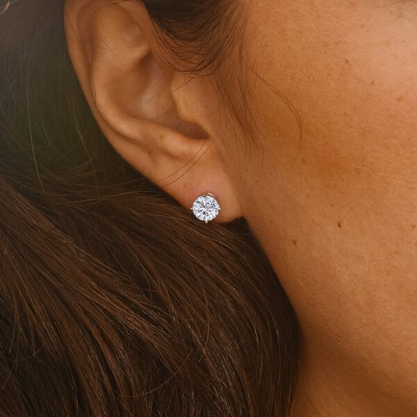 LUXURIANT VS-EF Labor Diamant Ohrringe in 585 Wei&szlig;gold - 3 ct. image number 9