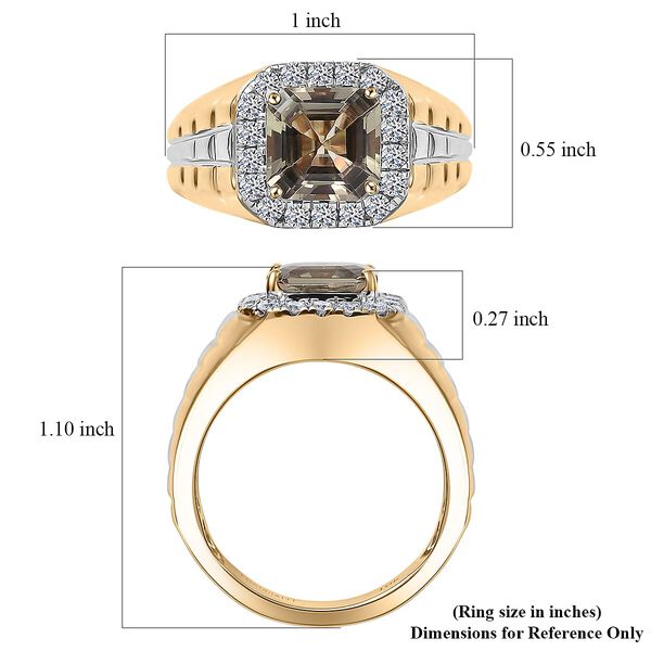 LUXURIANT DIAMOND - AAA Turkizit, Lab Grown Diamant Ring 417 Gold (Gr&ouml;&szlig;e 20.00) ca. 3,20 ct image number 5