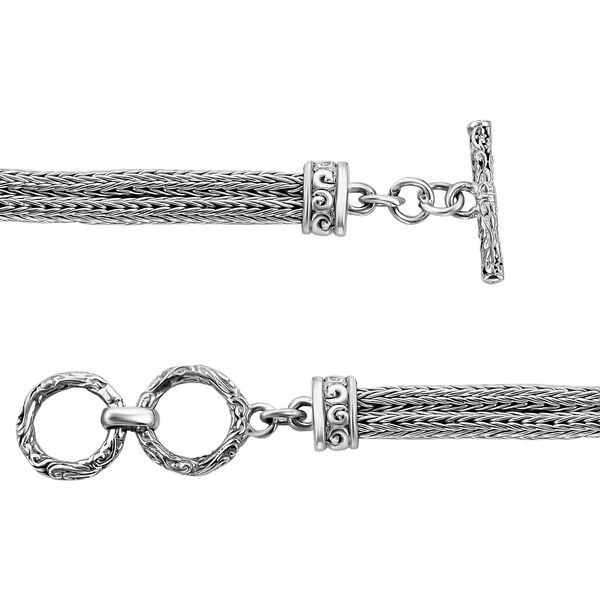 Royal Bali Collection- Afrikanischer Amethyst 19 cm Armband- 26,22 Karat image number 4